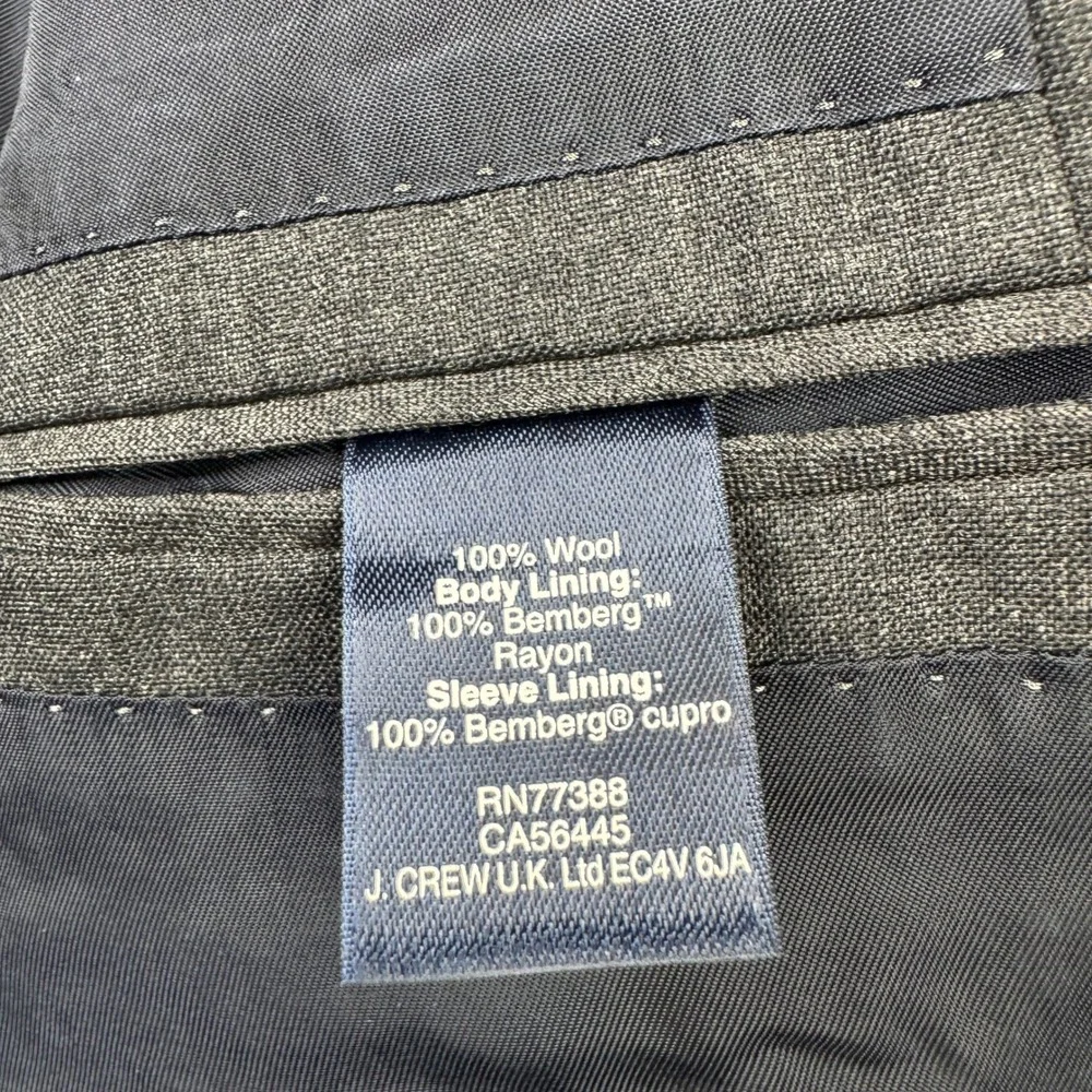 J.Crew Ludlow Blazer 40S Charcoal Gray Loro Piana Super 120s Wool Suit Jacket